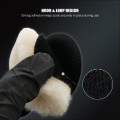 SPTA 10Pack 1Inch Wool Polishing Pad, T160 White Heavy Cut Wool Pad to Remove 1200#/1500# Sanding Disc Marks, Deep Scratches, Orange Peel and Heavy Oxidation for Automotive, Car, RV, Motorbike & Boat