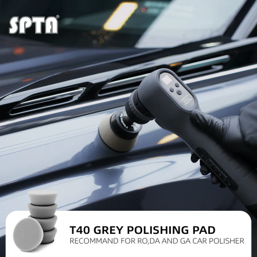 SPTA 5Pack 2Inch Gray Light Cut & Polish Pad for Car Buffer Polisher Compound Polishing, Buffing, Compounding, And removal of ultra-fine swirl marks, car wash scratches, and hazing, leaving a swirl-free gloss finish For Car Detailing, Tight Areas and Sma