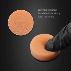 SPTA 10Pack 1Inch Orange Heavy Cut Polishing Pad for Car Buffer Polisher Compound Polishing Sponge Pads, Compounding, Polishing,Remove 1200#/1500# Sanding Marks For Car Detailing, Tight Areas and Small Spaces