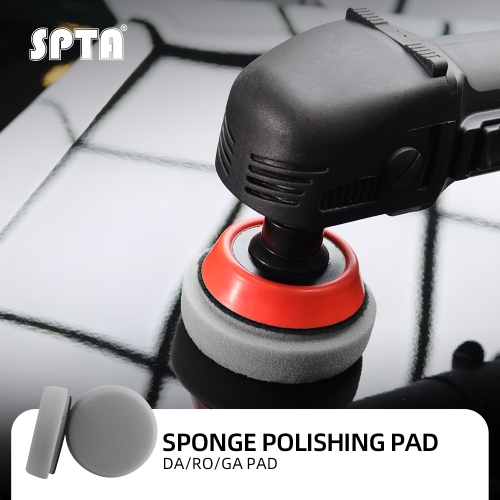 SPTA 2Pack 3Inch Gray Light Cut & Polish Pad for Car Buffer Polisher Compound Polishing, Buffing, Compounding, And removal of ultra-fine swirl marks, car wash scratches, and hazing, leaving a swirl-free gloss finish For Car Detailing, Tight Areas and Sma