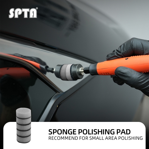 SPTA 5Pack 2Inch Gray Light Cut & Polish Pad for Car Buffer Polisher Compound Polishing, Buffing, Compounding, And removal of ultra-fine swirl marks, car wash scratches, and hazing, leaving a swirl-free gloss finish For Car Detailing, Tight Areas and Sma