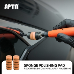 SPTA 10Pack 1Inch Orange Heavy Cut Polishing Pad for Car Buffer Polisher Compound Polishing Sponge Pads, Compounding, Polishing,Remove 1200#/1500# Sanding Marks For Car Detailing, Tight Areas and Small Spaces