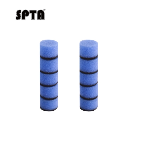 SPTA 10Pack 12.5MM Blue Medium Cut Polishing Pad for Car Buffer Polisher Compound Polishing Sponge Pads Compounding, Polishing,Remove 1500#/2000# Sanding Marks For Car Detailing, Tight Areas and Small Spaces