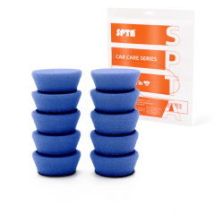 SPTA 10Pack 1Inch Blue Medium Cut Polishing Pad for Car Buffer Polisher Compound Polishing Sponge Pads Compounding, Polishing,Remove 1500#/2000# Sanding Marks For Car Detailing, Tight Areas and Small Spaces