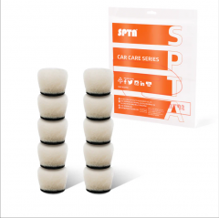 SPTA 10Pack 12.5MM Wool Polishing Pad, T160 White Heavy Cut Wool Pad to Remove 1200#/1500# Sanding Disc Marks, Deep Scratches, Orange Peel and Heavy Oxidation for Automotive, Car, RV, Motorbike & Boat