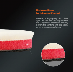 SPTA 10Pack 1Inch Japanese Wool Polishing Pad, T120 Heavy Cut Wool Pad to Remove 1200#/1500# Sanding Disc Marks, Deep Scratches, Orange Peel and Heavy Oxidation for Automotive, Car, RV, Motorbike & Boat