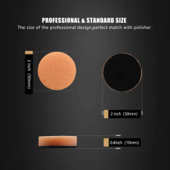 SPTA 5Pack 2Inch Orange Heavy Cut Polishing Pad for Car Buffer Polisher Compound Polishing Sponge Pads, Compounding, Polishing,Remove 1200#/1500# Sanding Marks For Car Detailing, Tight Areas and Small Spaces