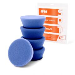 SPTA 5Pack 2Inch Blue Medium Cut Polishing Pad for Car Buffer Polisher Compound Polishing Sponge Pads Compounding, Polishing,Remove 1500#/2000# Sanding Marks For Car Detailing, Tight Areas and Small Spaces