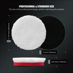 SPTA 2Pack 3Inch Microfiber Pads, T20 Microfiber Finishing Pads to Remove Fine Scratches, Car Wash Scratches and Holograms for Dual Action Car Polisher Finishing Polishing Waxing