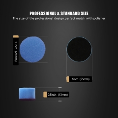 SPTA 5Pack 25MM Blue Medium Cut Polishing Pad for Car Buffer Polisher Compound Polishing Sponge Pads Compounding, Polishing,Remove 1500#/2000# Sanding Marks For Car Detailing, Tight Areas and Small Spaces