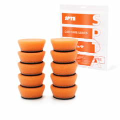 SPTA 10Pack 1Inch Orange Heavy Cut Polishing Pad for Car Buffer Polisher Compound Polishing Sponge Pads, Compounding, Polishing,Remove 1200#/1500# Sanding Marks For Car Detailing, Tight Areas and Small Spaces