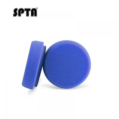 SPTA 2Pack 3Inch Blue Medium Cut Polishing Pad for Car Buffer Polisher Compound Polishing Sponge Pads Compounding, Polishing,Remove 1500#/2000# Sanding Marks For Car Detailing, Tight Areas and Small Spaces