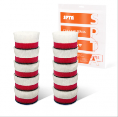 SPTA 10Pack 1Inch Microfiber Pads, T20 Microfiber Finishing Pads to Remove Fine Scratches, Car Wash Scratches and Holograms for Dual Action Car Polisher Finishing Polishing Waxing