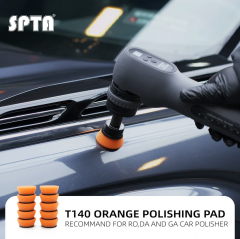 SPTA 10Pack 1Inch Orange Heavy Cut Polishing Pad for Car Buffer Polisher Compound Polishing Sponge Pads, Compounding, Polishing,Remove 1200#/1500# Sanding Marks For Car Detailing, Tight Areas and Small Spaces