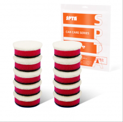 SPTA 10Pack 1Inch Japanese Wool Polishing Pad, T120 Heavy Cut Wool Pad to Remove 1200#/1500# Sanding Disc Marks, Deep Scratches, Orange Peel and Heavy Oxidation for Automotive, Car, RV, Motorbike & Boat