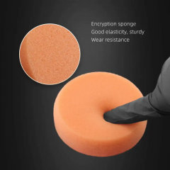 SPTA 2Pack 3Inch Orange Heavy Cut Polishing Pad for Car Buffer Polisher Compound Polishing Sponge Pads, Compounding, Polishing,Remove 1200#/1500# Sanding Marks For Car Detailing, Tight Areas and Small Spaces