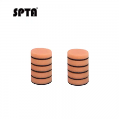 SPTA 10Pack 1Inch Orange Heavy Cut Polishing Pad for Car Buffer Polisher Compound Polishing Sponge Pads, Compounding, Polishing,Remove 1200#/1500# Sanding Marks For Car Detailing, Tight Areas and Small Spaces