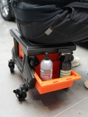 SPTA Modular Detailing Creeper Seat, Mobile Rolling Utility Creeper Seat for Mechanics & Detailers With Storage Trays for Tools