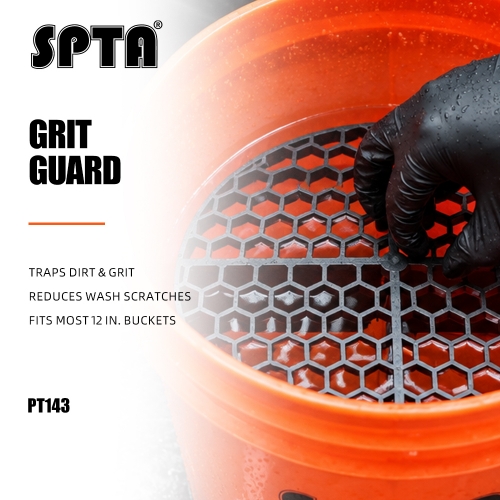 SPTA Grit Guards Universal Pad Washer Kit - Wash Bucket Filter Remove Dirt and Debris from Polishing pads for Car Wash, Black