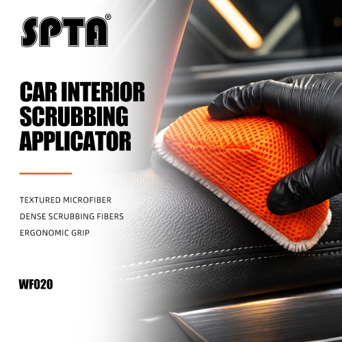 SPTA 1Pc Scrub Ninja Wedge Scrubber - For Leather, Vinyl and Plastic 5 in x 2.5 in x 2 in
