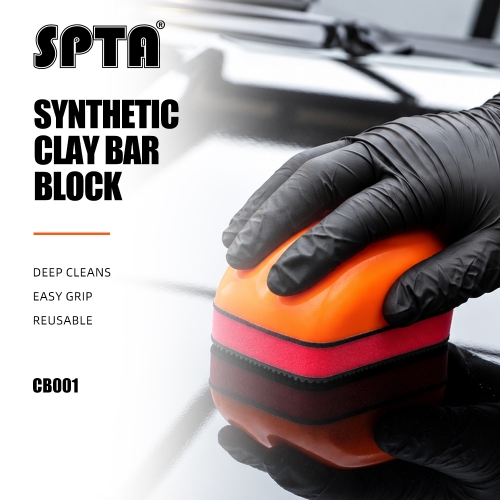 SPTA Car Cleaning Sponge Paint Magic Clay Car Care Paint Cleaner Bar Block Speed Clay Applicator For Waxing ​Auto Detailing Tool