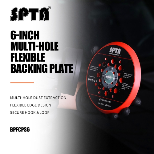 SPTA 6" Buffing Backer with Multi Holes for Sanding Machine