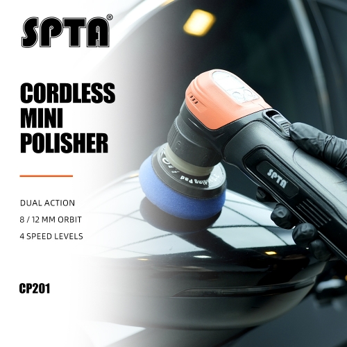 SPTA CP201 Black&Orange Cordless Mini Polisher Detail Dual Action And Rotary Polisher Constant Speed Output For Car Polishing