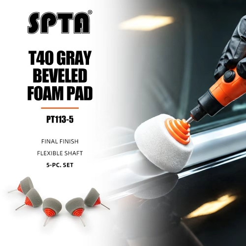 SPTA Mini Polishing Pads Set,5pcs Grey Flexible Shaft Flat Polishing Pads Set,Car Detailing Pads For Small Area for Flexible Shaft & Drill Attachment