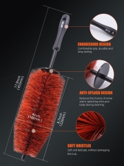 SPTA Car Wheel Cleaning Brush, Premium Detailing Wheel Brush for All Vehicle Types 17.7
