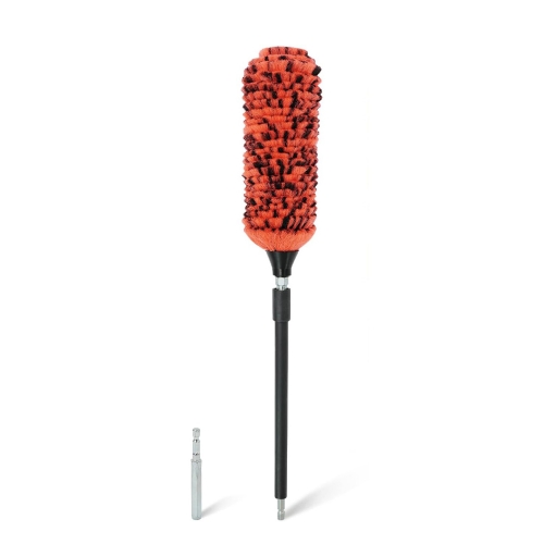 SPTA Soft Microfiber Extended Reach Rim Drill Wheel Brush,Microfibre Wheel Brush with 1 adddtional Drill Adapter for Electric Drill