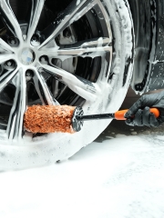 SPTA Car Wheel Brush, Microfibre Rim Brush , Rim Cleaner Brush for Wheel Cleaning, Wheel Cleaning Brush for All Wheel Types