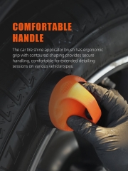SPTA Tire Soft Shine Applicator Brush, Reusable Tire Shine Applicator Brush, Soft Bristle Tool for Application, Ergonomic Grip,Mess-Free Gel & Liquid Tire Dressing Brush for Trim and Rubber Surfaces