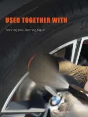 SPTA Tire Soft Shine Applicator Brush, Reusable Tire Shine Applicator Brush, Soft Bristle Tool for Application, Ergonomic Grip,Mess-Free Gel & Liquid Tire Dressing Brush for Trim and Rubber Surfaces