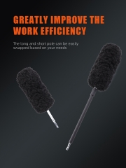 Drill Wheel Brush, Drill Microfiber Wheel Brush, SPTA 1 Pc Soft Microfiber Extended Reach Rim Drill Wheel Brush,with 1 adddtional Drill Adapter for Electric Drill