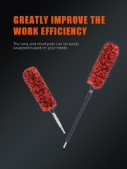 SPTA Soft Microfiber Extended Reach Rim Drill Wheel Brush,Microfibre Wheel Brush with 1 adddtional Drill Adapter for Electric Drill