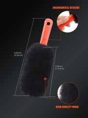 Car Wheel Brush, SPTA Wheel and Rim Cleaning Brush, Soft Natural Bristle Detailing Tool for Tires, Exhausts & Delicate Surfaces, Wheel Cleaner Brush to Safely Clean Brake Dust, Grime and Dirt