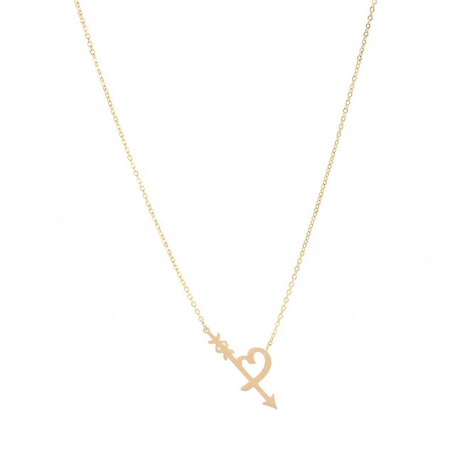 Heart with arrow choker necklace