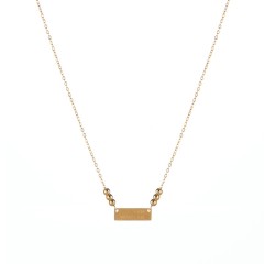 Power precept horizontal tag choker necklace