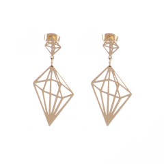 Geometrik crystal drop earrings in stainless steel jewelry