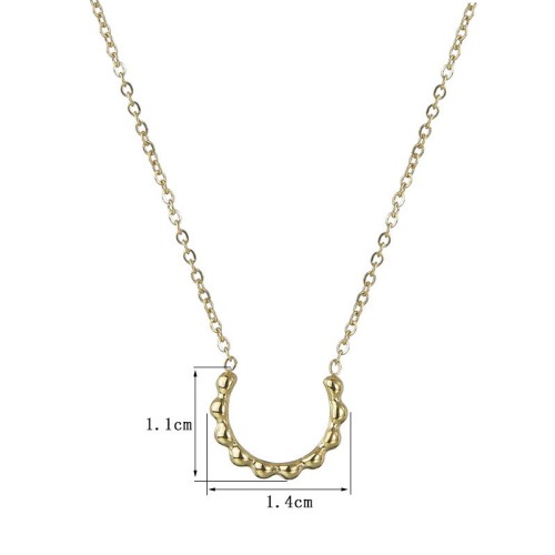 Collier demi cercle en Plaqué Or acier grossiste bijoux