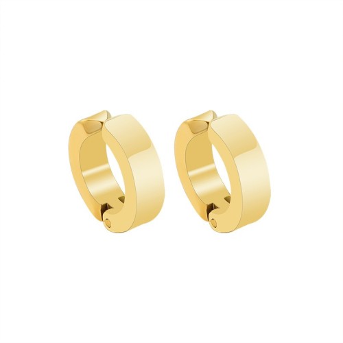 Mini minimalist huggie hoop earrings in gold plating stainless steel