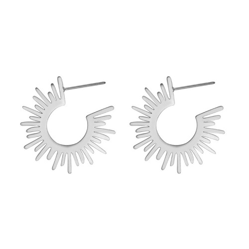 Solar titanium steel earrings / Boucles d'oreilles en acier titane