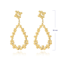 Stainless steel water drop earrings with rhinestone / Boucle d'oreilles en acier inoxydable