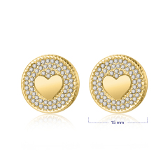 Loving stainless steel earrings with rhinestone / Boucle d'oreilles en acier inoxydable