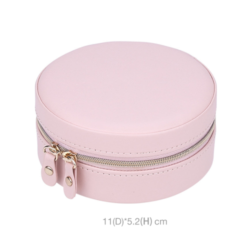 3-Layer Portable Zipper PU Leather Jewelry Box with Mirror / Boîte de stockage de bijoux