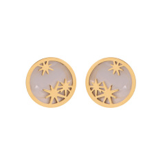 Delicate Hexagram STAINLESS STEEL STUD EARRINGS / Boucle d'oreilles en acier inoxydable