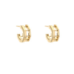 Delicate C-shaped STAINLESS STEEL STUD EARRINGS / Boucle d'oreilles en acier inoxydable