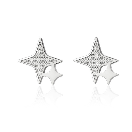 Simple Star STAINLESS STEEL STUD EARRINGS / Boucle d'oreilles en acier inoxydable