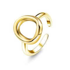 Wholesale Fashion 14K Gold O-Shaped STAINLESS STEEL OPEN RINGS / Bague en acier inoxydable