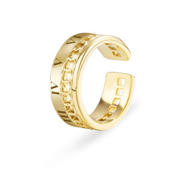 Elegant Roman numerals Hollow Out STAINLESS STEEL OPEN RINGS / Bague élégante en acier inoxydable